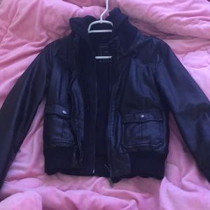 Two layer leather jacket